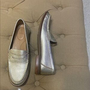 Sperry Shimmering Gold Loafers for Women